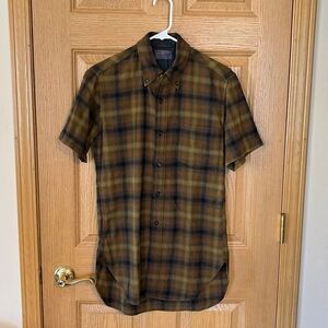 Vintage Pendleton 100% Virgin Wool Plaid Shirt Mens S USA 60s